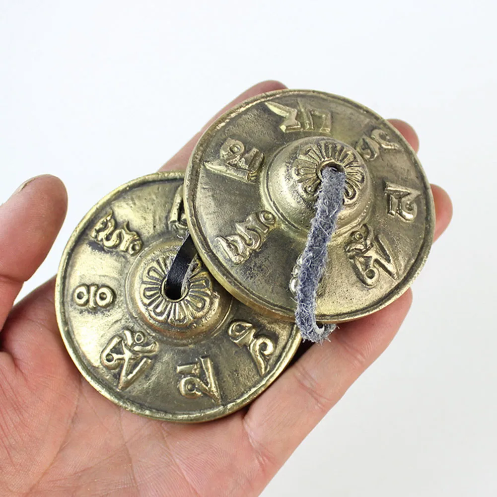 

Experience Tranquility with this Pair of Authentic Yoga Cymbal Bells Expertly Crafted in the Himalayas of Nepal