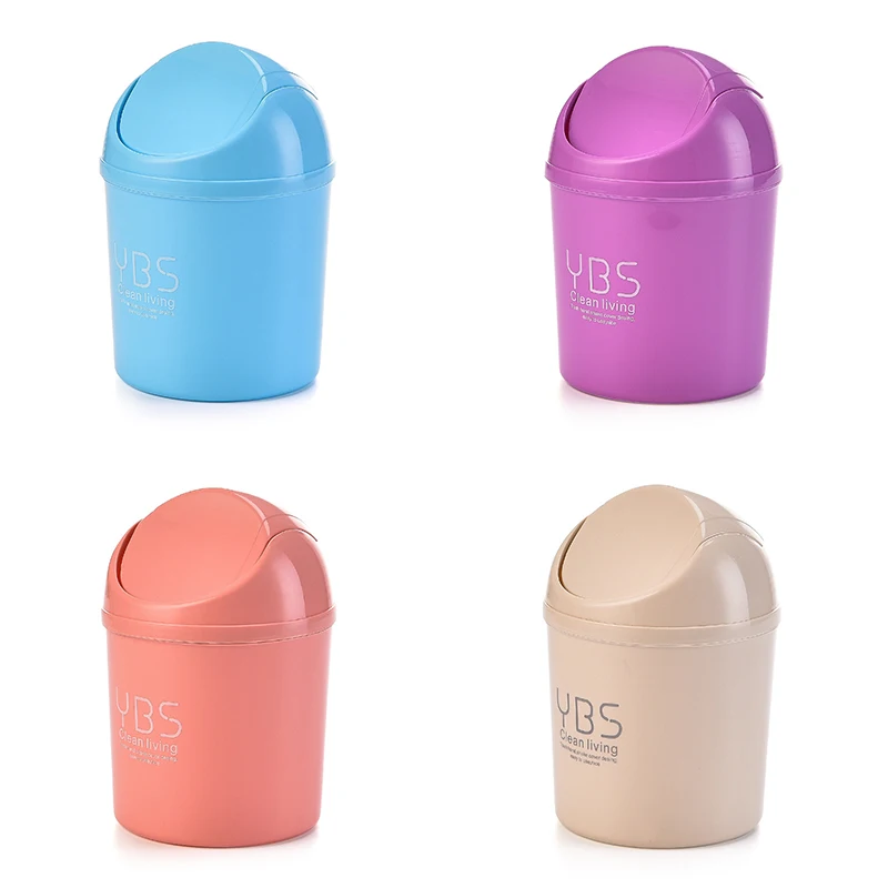 

Car Mini Small Waste Bin Desktop Garbage Basket Trash Can Dustbin Sundries Barrel Box Home Auto Interior Decoration Accessories