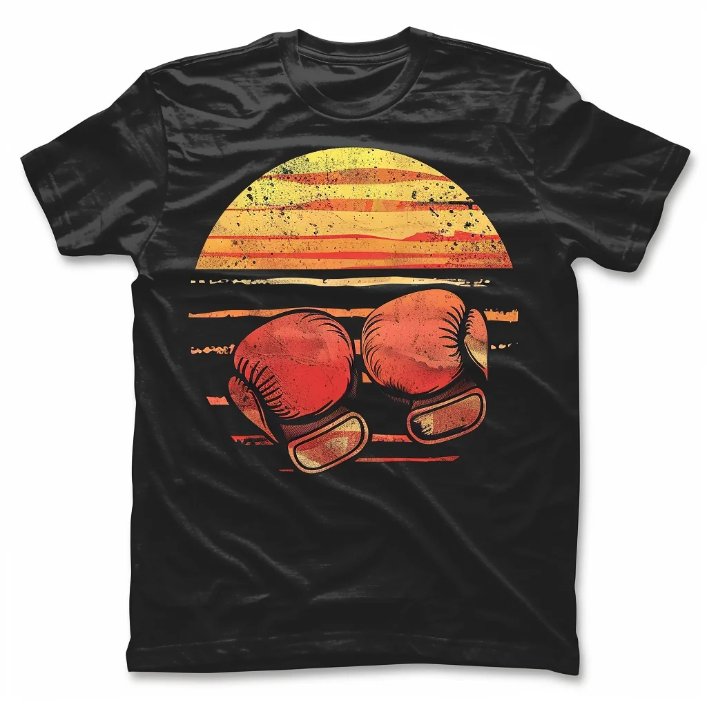 Винтажные боксерские перчатки в стиле ретро 60-х годов футболка для влюбленных