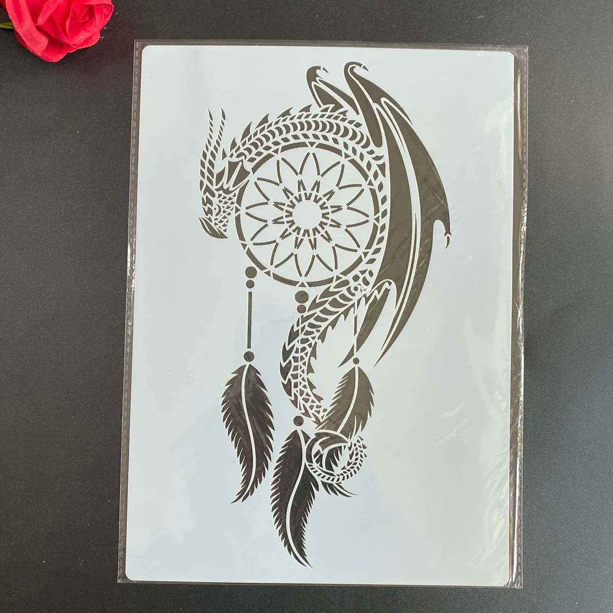 

A4 size serpent Mandala DIY Stencils Wall Painting Scrapbook Coloring Embossing Album Decorative Paper Card Template 29 *21cm