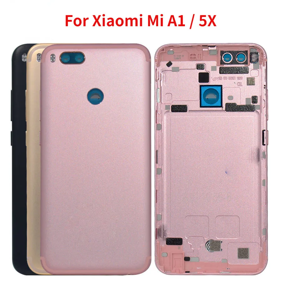

Original For Xiaomi Mi A1 Back Battery Cover for Mi 5X Rear Door Housing Back Case with Camera lens +Adhensive Spare Parts