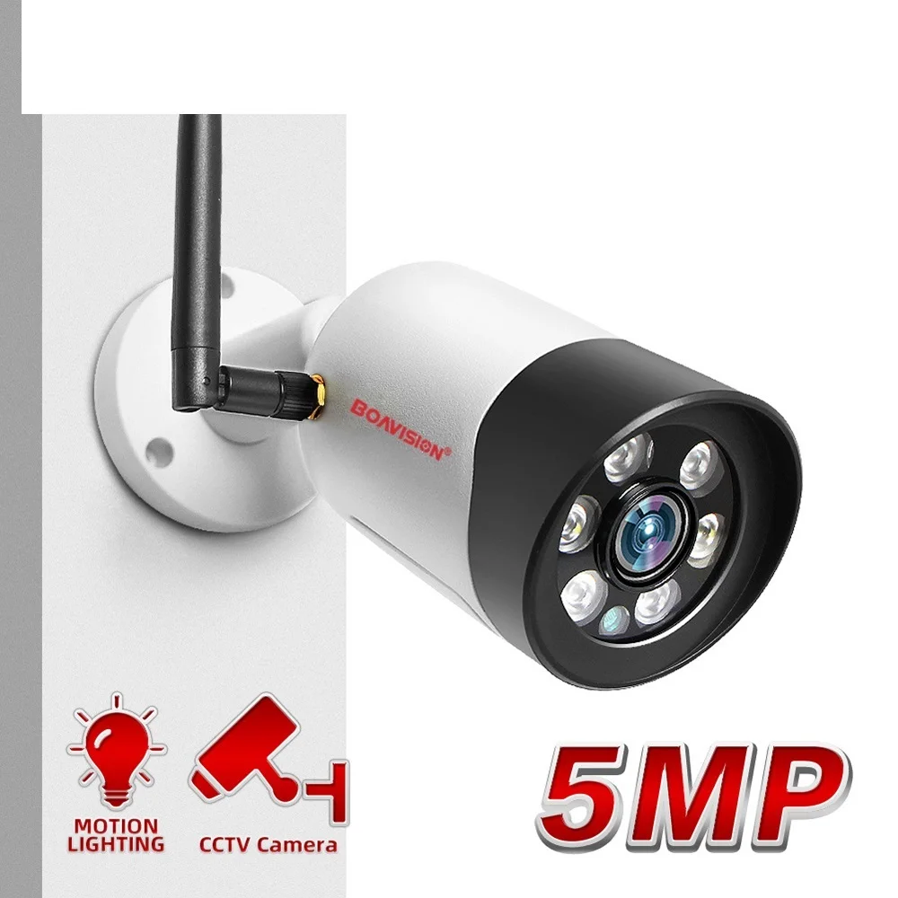 

HD 1080P 5MP Wifi IP Camera Outdoor Wireless Full Color Night Vision CCTV Bullet Security Camera TF Card Slot APP CamHipro