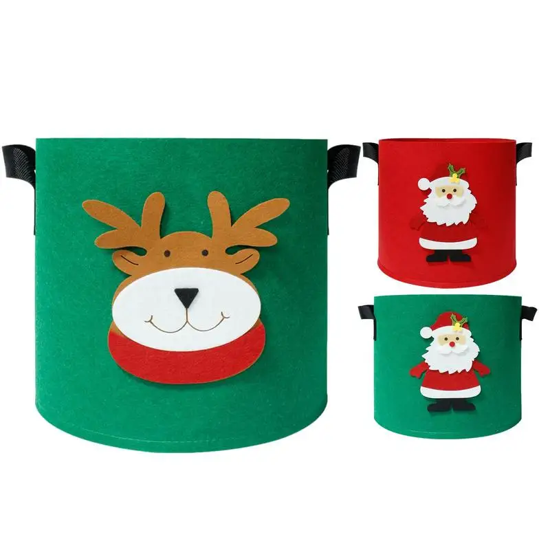 

Нетканые мешки для выращивания растений 3/7/10 галлонов, дышащие рождественские садовые сумки для посадки, Нетканая ткань для оленя, цветочны...