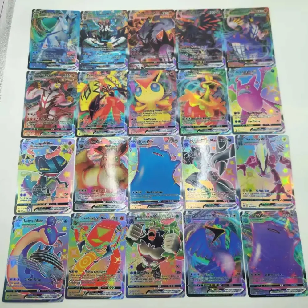 DIY Покемон PTCG Charizard VMAX 55 шт. преломляющая фонарик аниме периферийная Игра