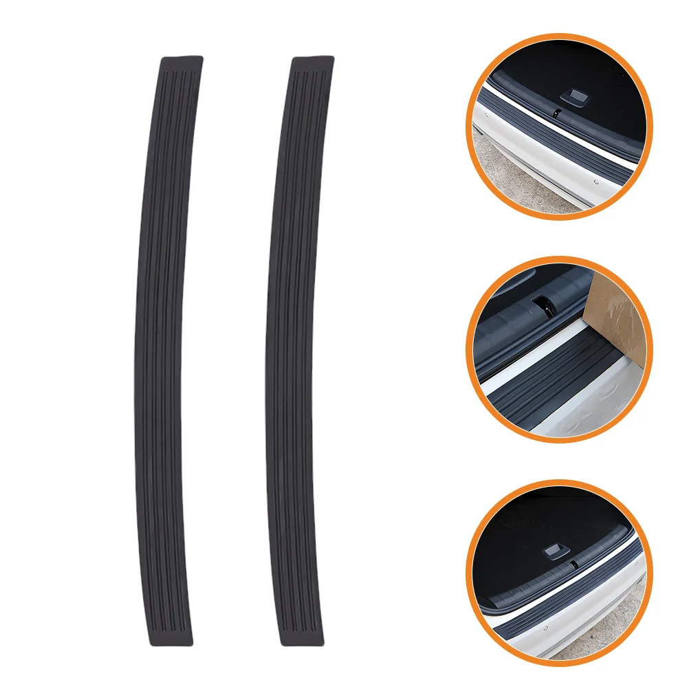 

2 Pcs Car Trunk Strips Door Sill Anti-scratch Guards Car Rubber Protection Strip