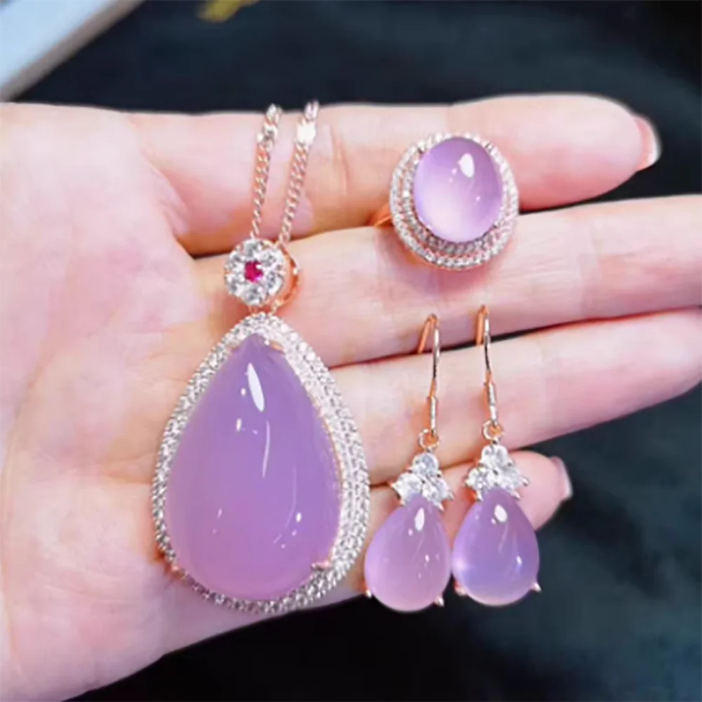 Модное роскошное женское ожерелье из серебра 925 пробы с инкрустацией настоящего