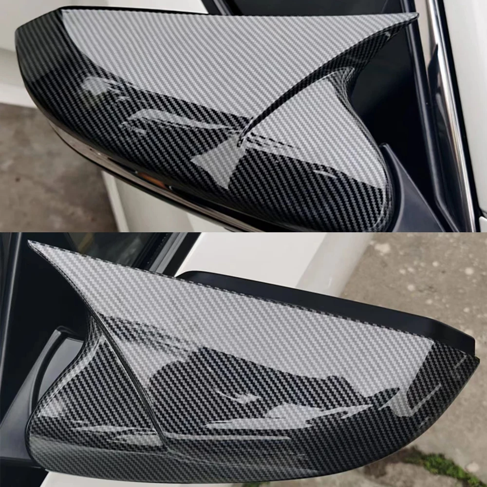 

Horn Shape ABS Carbon Fiber Style Rear View Side Mirror Cover Rearview Caps For Honda For Civic 10th 2016-2020