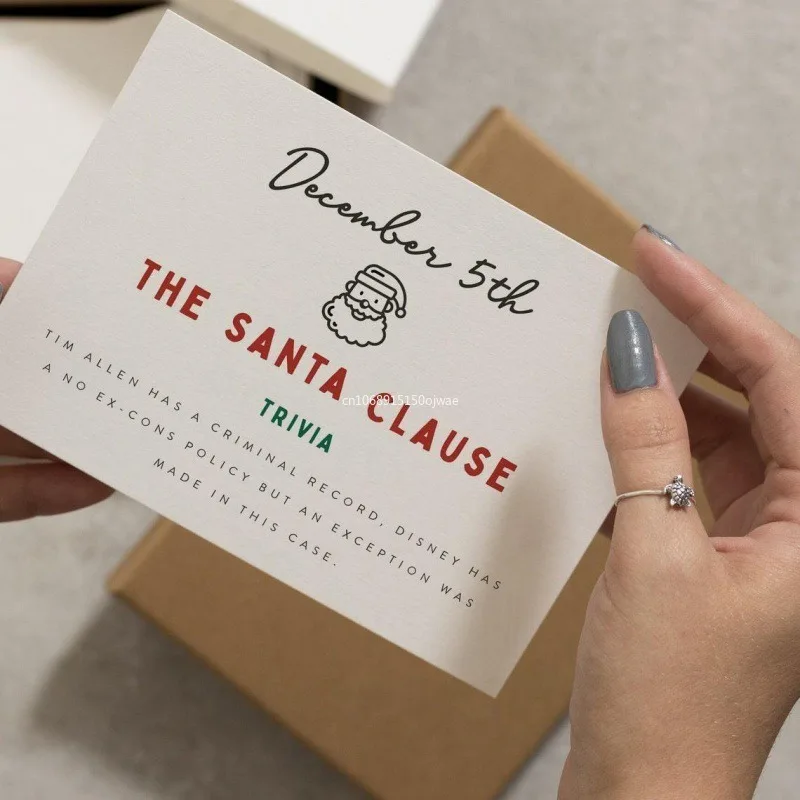 1 коробка рождественские адвент-календари открытки набор рождественских