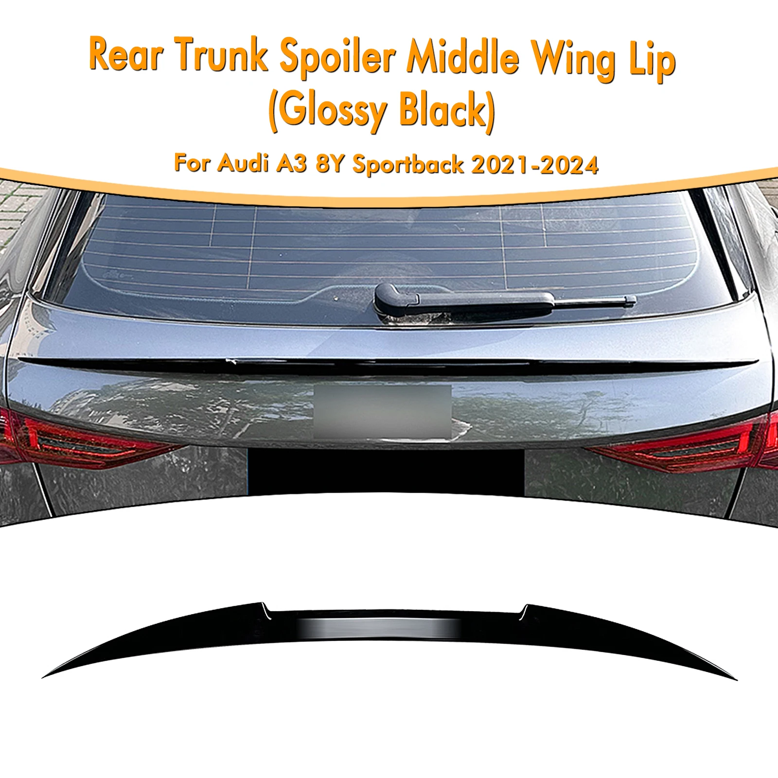 Задний спойлер крыло багажника крышка для Audi A3 8Y Sportback 2021-2024