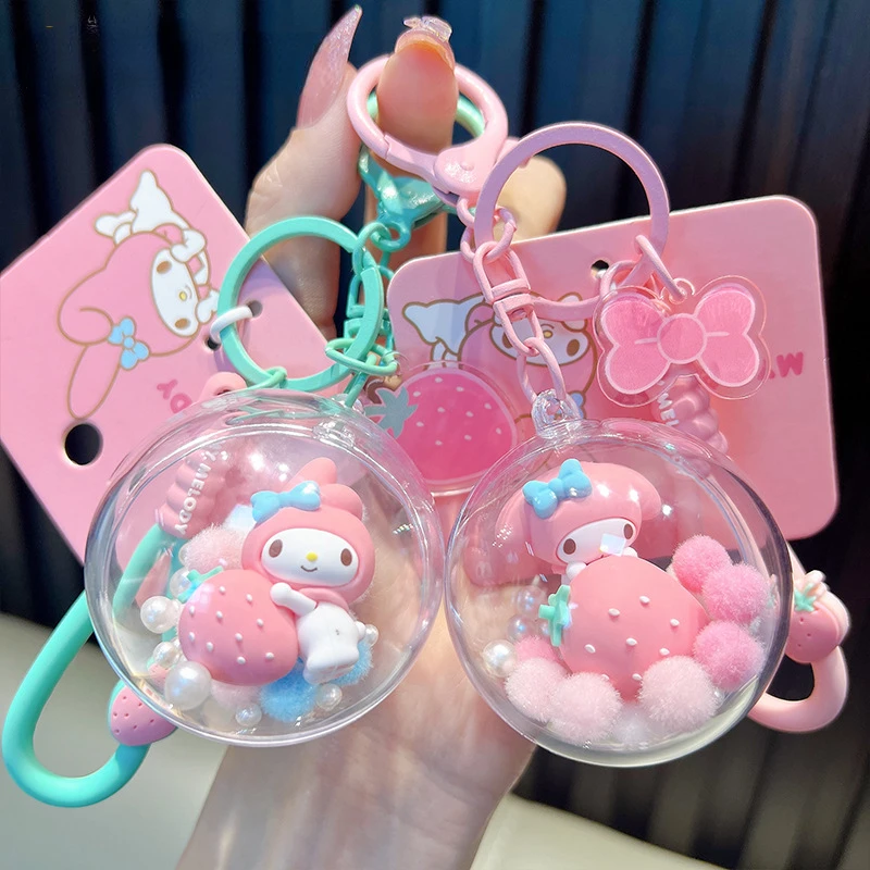 Новинка брелок для ключей Sanrio с куклой My Melody милый кулон пары аниме мультяшный