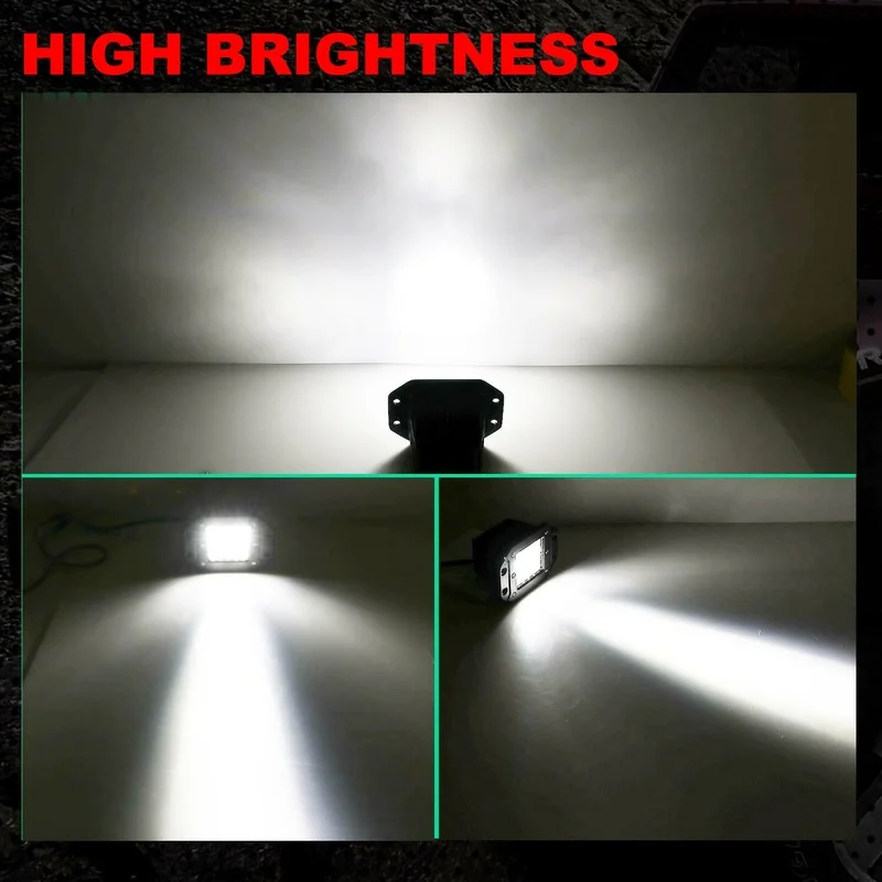 NLpearl 5" 40W Flush Mount LED Work Light For Tractors oat Auto Off Road 4x4 12V 24V Spotlight LED Light Bar Car Driving Lamp images - 6