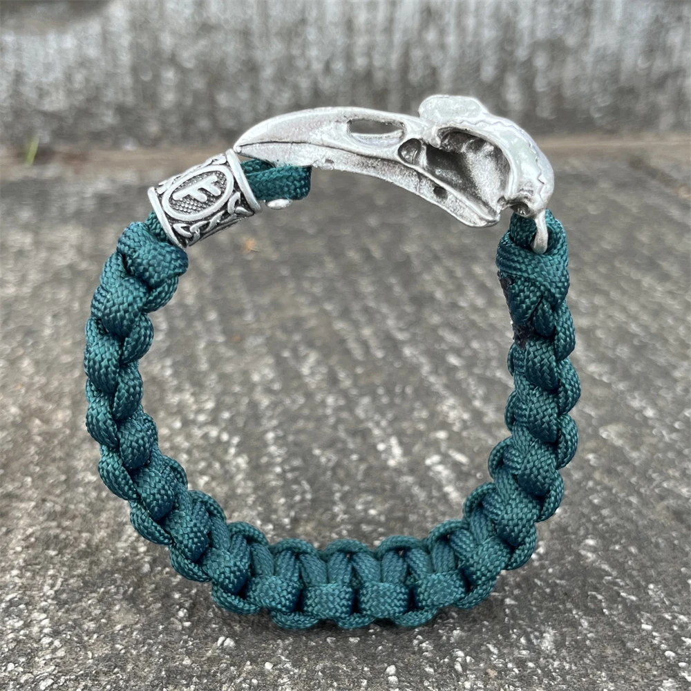 Odin ворон Череп скандинавские вороны скелет браслет викингов для мужчин и женщин