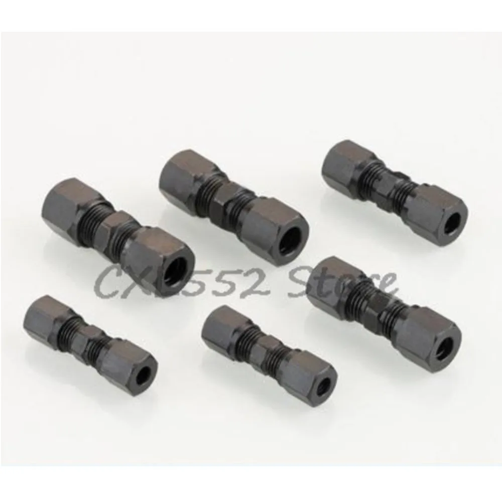 1Pc 6 8 10 12 14 16 18 20 22 25 28mm Carbon Steel High-pressure Hydraulic Double End Ferrule Straight Connector