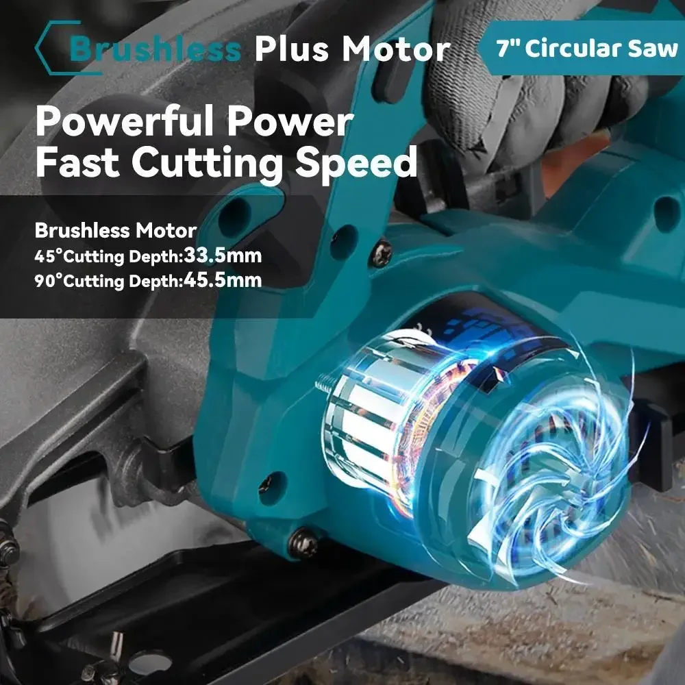 Пила циркулярная бесщеточная 7 дюймов 180 мм 10800 об/мин