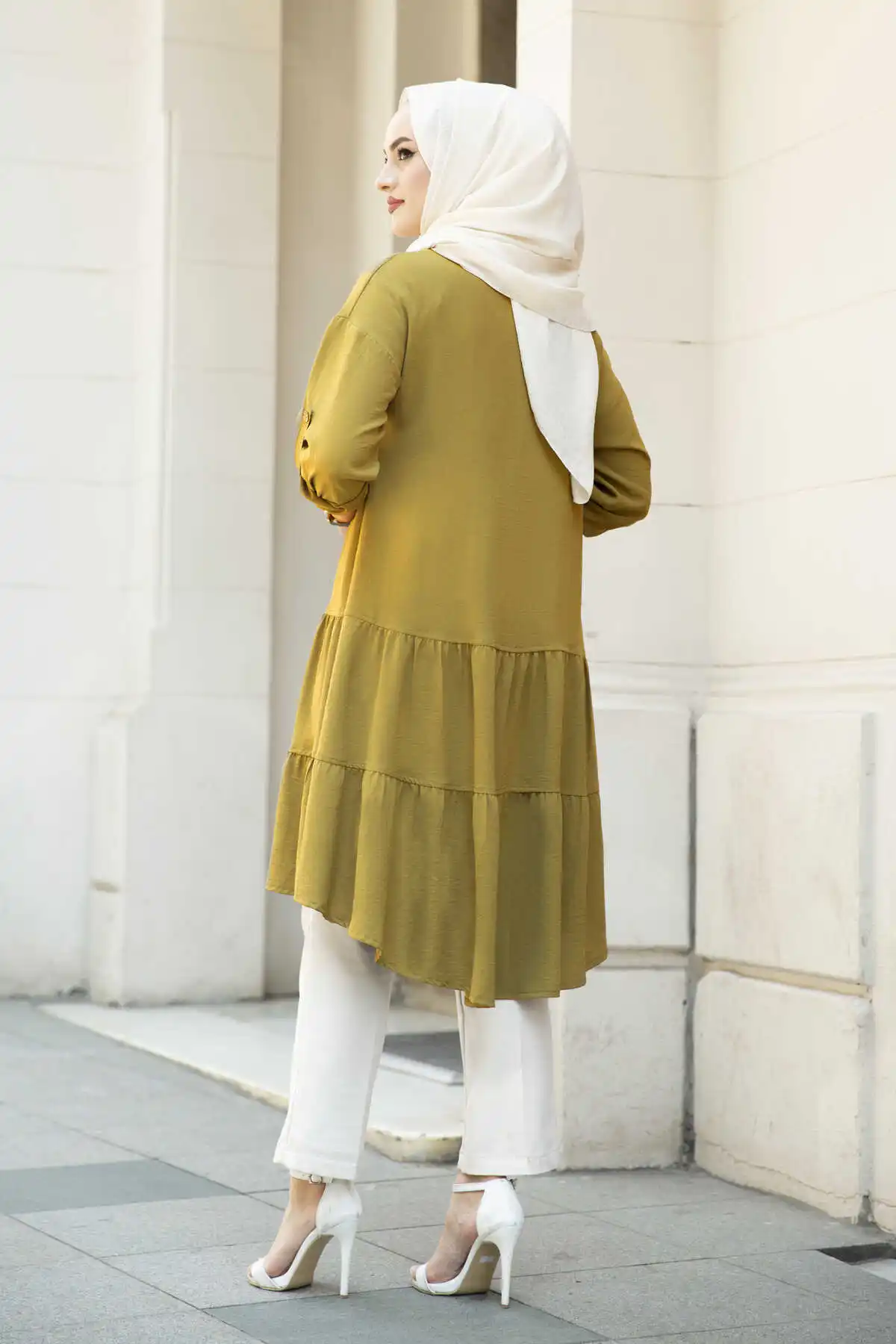 Skirt Frilled Aerobin Tunik Mustard