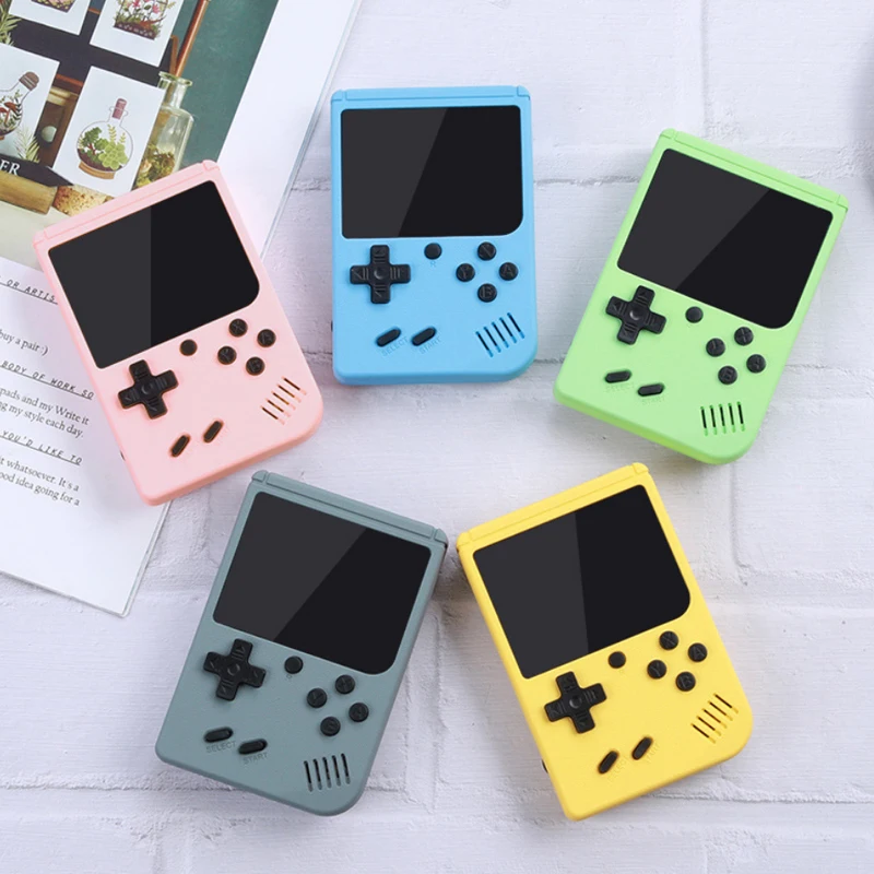 

500 IN 1 Mini Retro Portable Handheld Console Game Player 8-Bit 3.0 Inch Color TV Two Kids Color Game Player Built-in 500 games