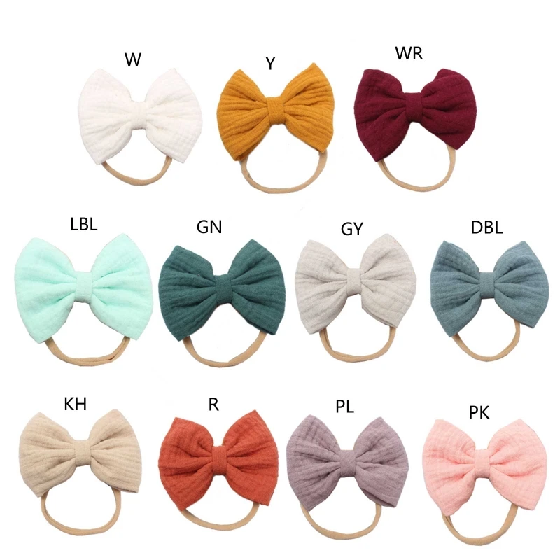 

Женская повязка на голову с бантом из мягкого хлопка