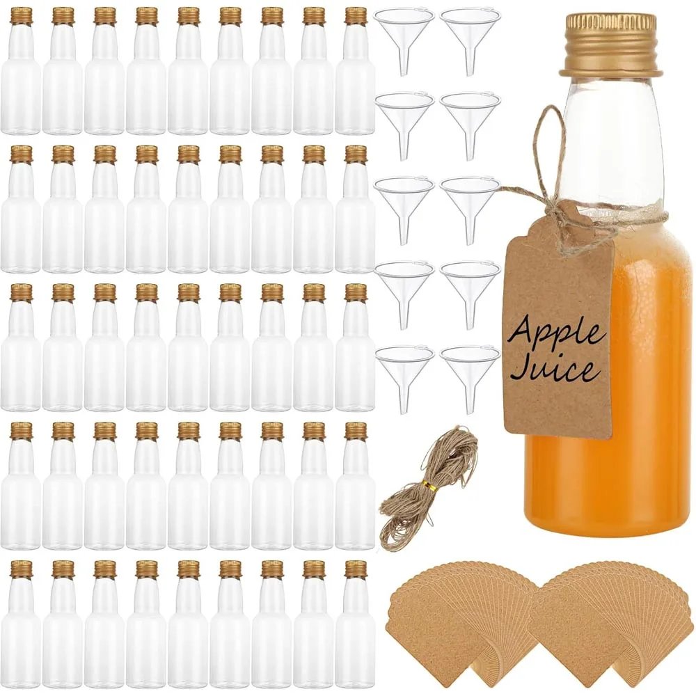 

Mini Liquor Bottles 2oz Mini Alcohol Bottles Plastic Shot Bottles With Caps, 60ml Small Spirit Bottles Mini Olive Oil Bottles