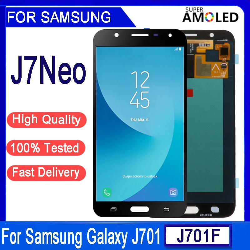 Супер АМОЛЕД 5,5" ЖК-дисплей для Samsung Galaxy J7 Neo J701 J701F с сенсорным экраном и сборкой дигитайзера, запчасти для ремонта.