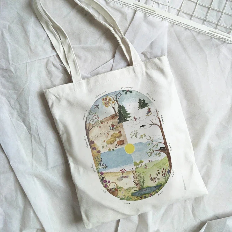 

Веселая женская сумка для покупок, сумка-тоут, летняя Холщовая Сумка на плечо, большая емкость, натуральная сумка-мессенджер, милая забавная сумка