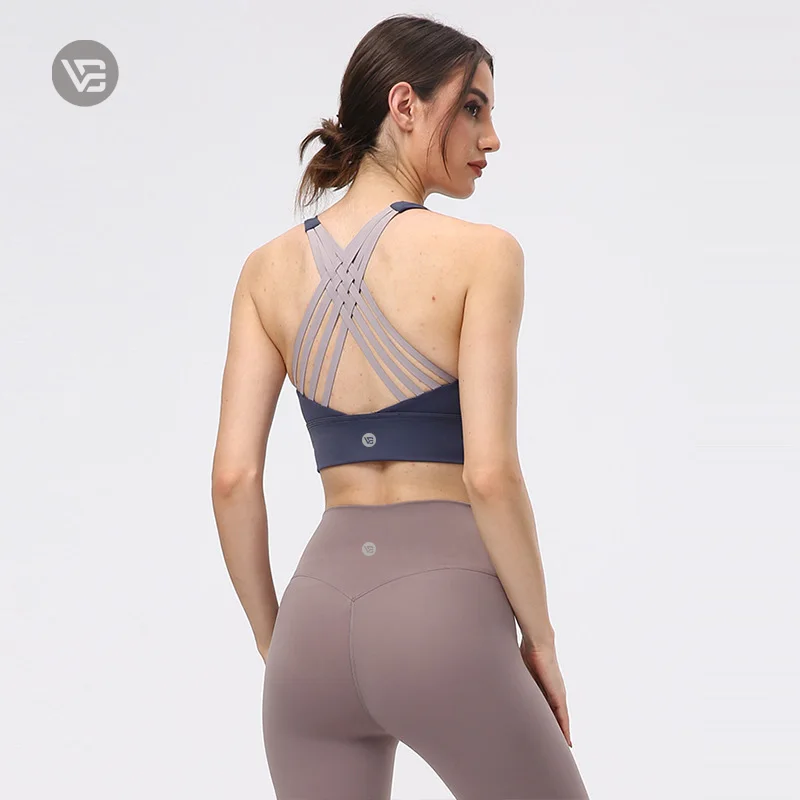 

Спортивный бюстгальтер для девушек Velafeel, ударопрочный, высокопрочный, антибактериальный, для йоги, нижнее белье, для бега, профессиональная...