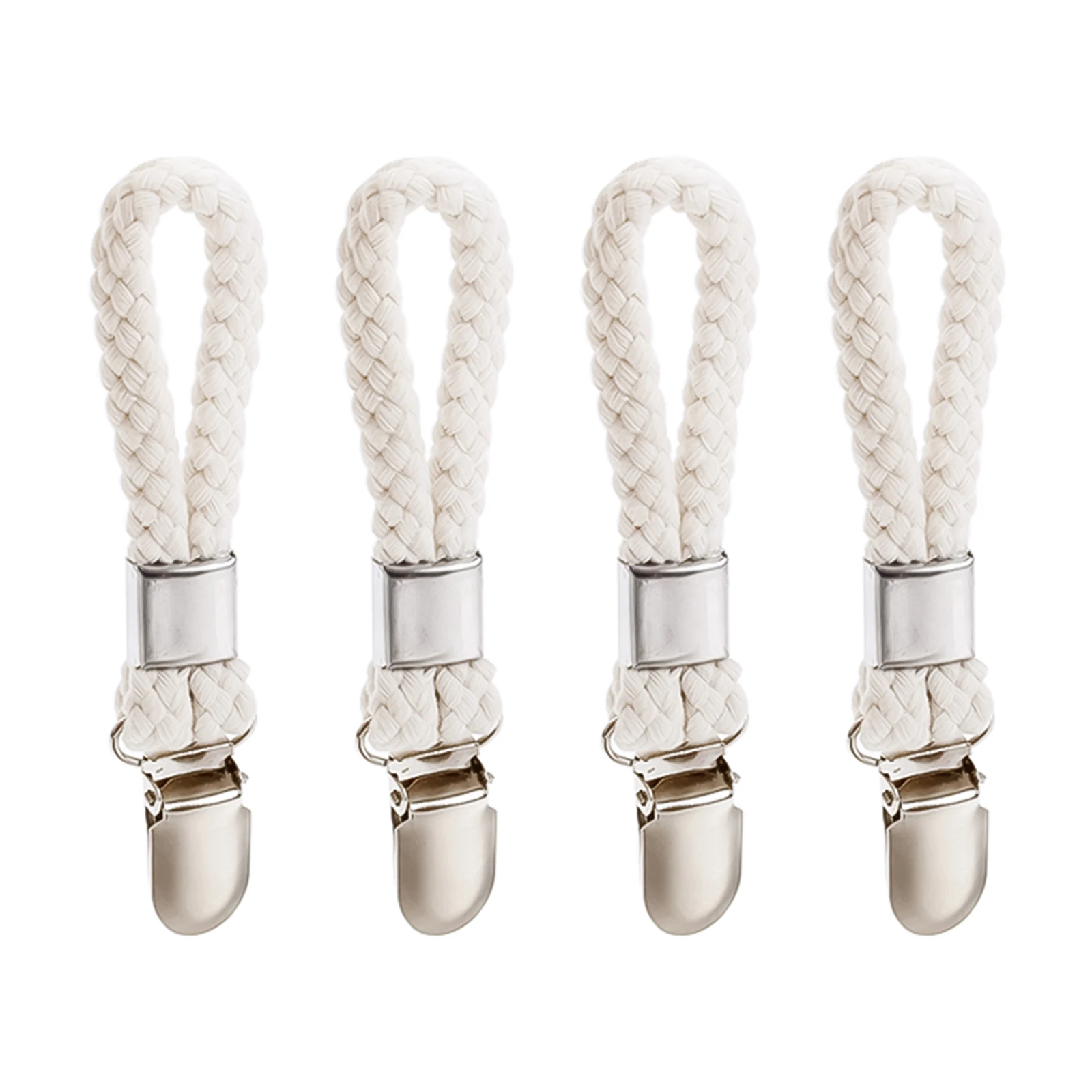 

4/8/12PCS Towel Clips Braided Cotton Loop Tea Towel Holder No Sewing Clip Multipurpose Cloth Hanger For Bathroom Kitchen