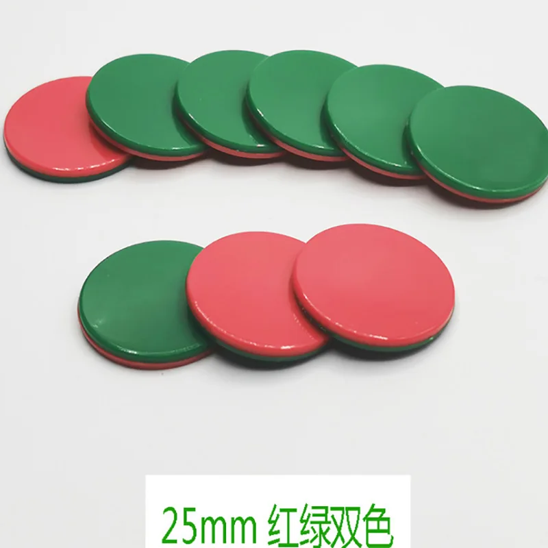 10 шт./партия двусторонние пластиковые маркеры для казино 25 мм | Настольные игры