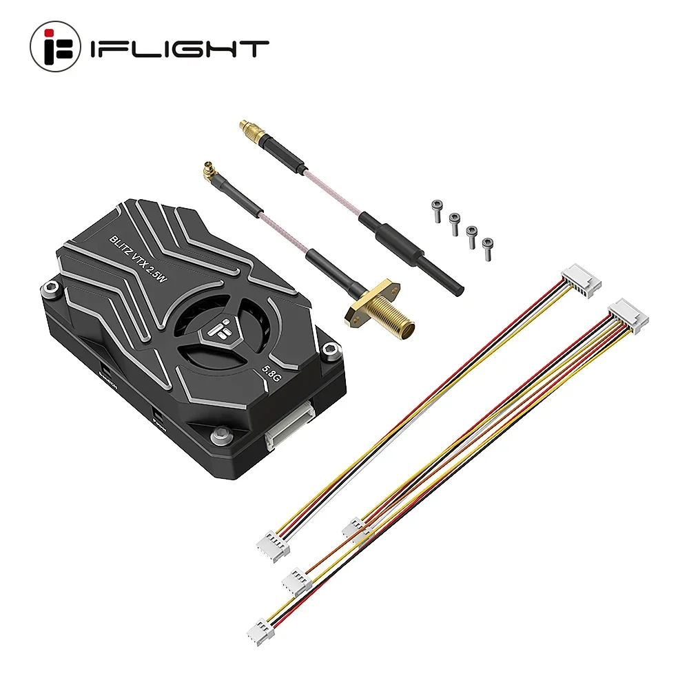 

IFlight BLITZ Whoop 5,8G 2,5 W VTX 40CH Raceband Встроенный микрофон CNC корпус вентилятора охлаждения 2-8S x мм для RC FPV большой радиус действия