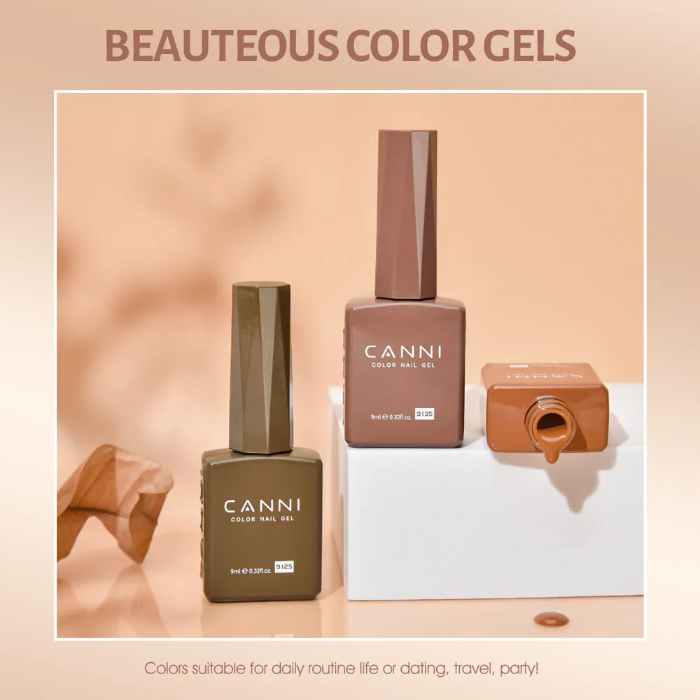 Фото CANNI 9 мл TPO/HEMA FREE Гель-лак Зимние цвета Маникюр Nail Art Salon Varnish Soak off Эмаль УФ-светодиодный лак для ногтей Гель DIY №3
