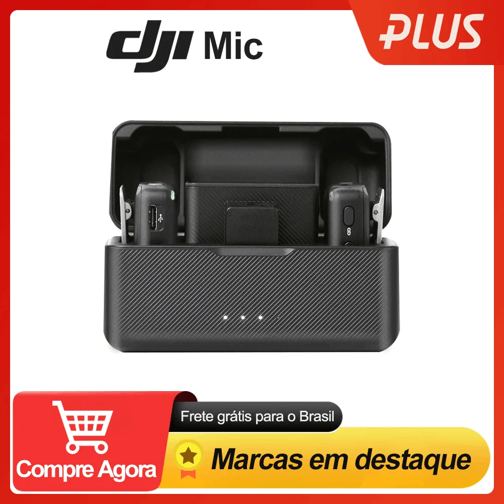 Беспроводной микрофон DJI Mic петличный передатчик приемник 250 м дальность передачи двухканальная запись до 15 часов использования