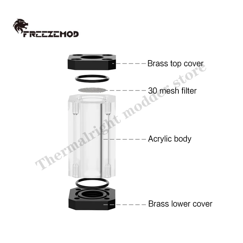 FREEZEMOD медный металлический фильтр для системы водяного охлаждения ПК фильтрация