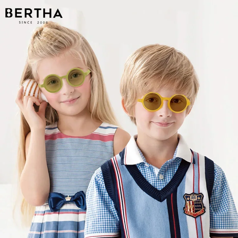 

BERTHA Polarized Sunglasses For Kids CE Certificated Fashion Sunglasses Ultralight 12g Anti-UV Travel Glasses TAC HD Lens SP5004
