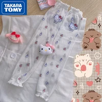 takara tomy summer thin hello kitty sunscreen lace breathable student sleeves girls ice sleeves outdoor sunscreen arm sleeves