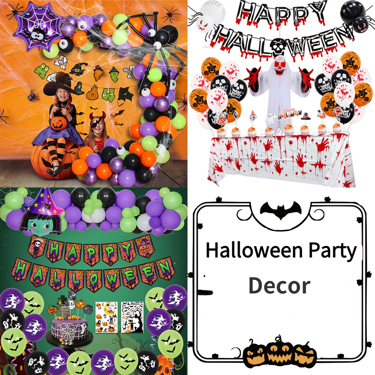

Halloween Balloon Set Festival Party Halloween Party Decoration Balloon Combination Skull Pumpkin Balloon Ghost