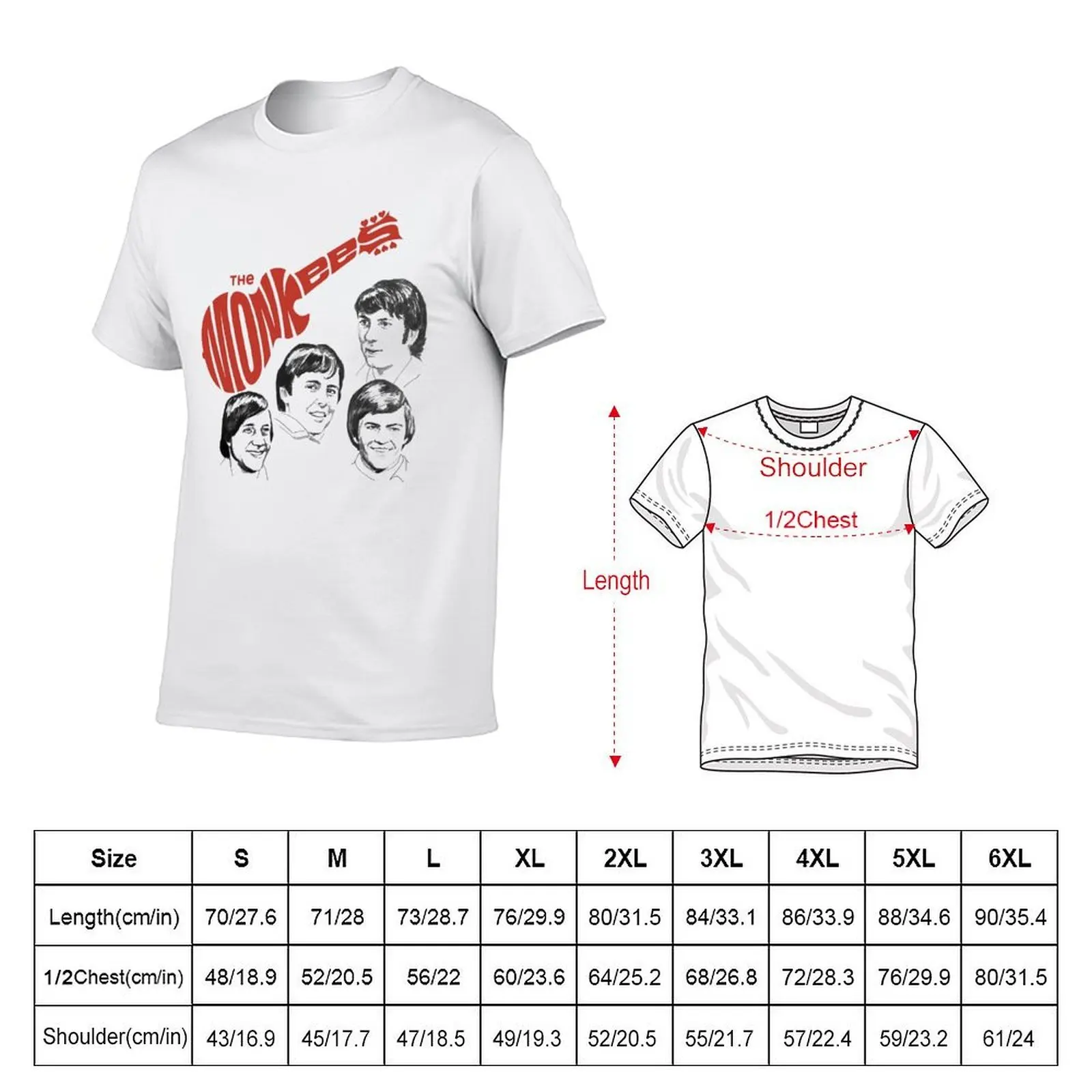 Фото Футболка Monkees, мужская футболка с индивидуальным принтом, роскошные футболки для мужчин, хлопковая футболка №2