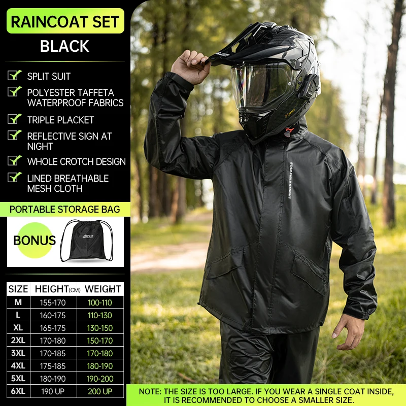 

SFK мотоциклист плащ костюм 2025 новое обновленное водонепроницаемое дышащее снаряжение для верховой езды плащ плащи 2 шт./компл