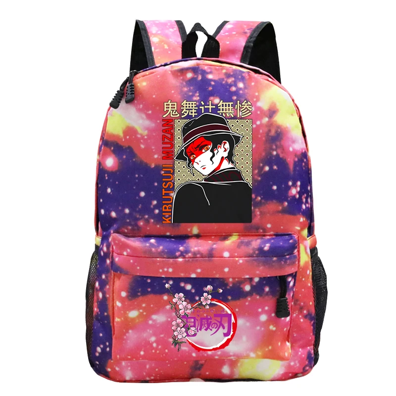 

Harajuku Anime Backpack Demon Slayer College Bag Kibutsuji Muzan Student Zipper Book Bags Kimetsu No Yaiba Teen Mochilas Bagpack