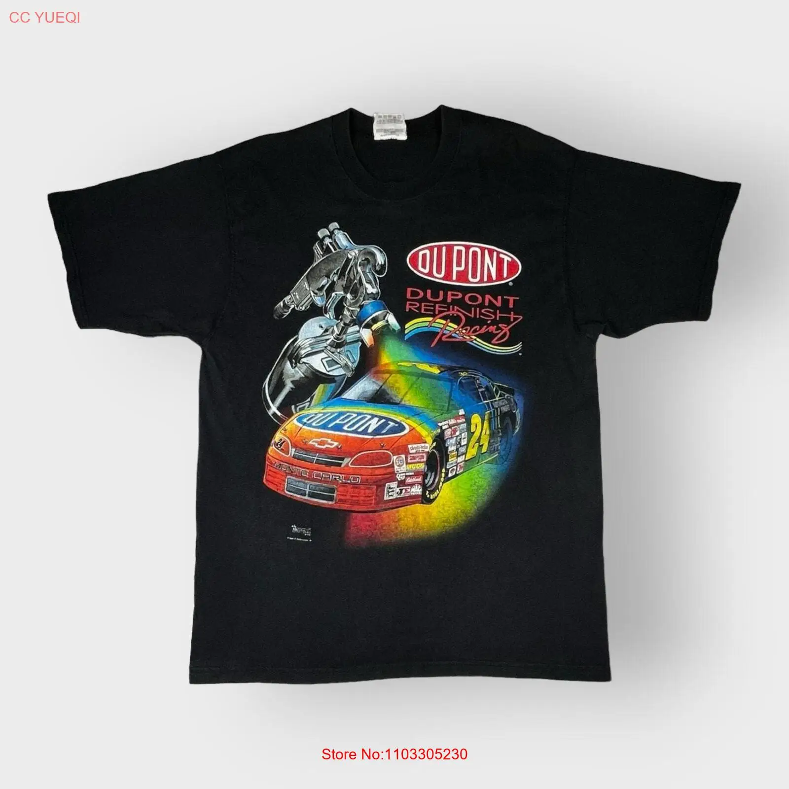 Черная винтажная двухсторонняя футболка Jeff Gordon Dupont 24 размер L