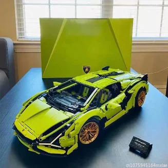 

Новинка 42115, модель технической машины Lambo Sian, конструктор Bugatti 1:8, игрушки-кирпичи, подходят для взрослых, для мальчиков и детей, подарки на день рождения