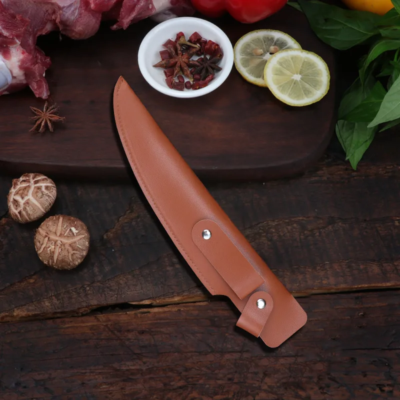Wooden Handle German Chef Knife Splitting With Leather Case Household Meat Cleaver Multi-purpose KnifeBeef | Дом и сад