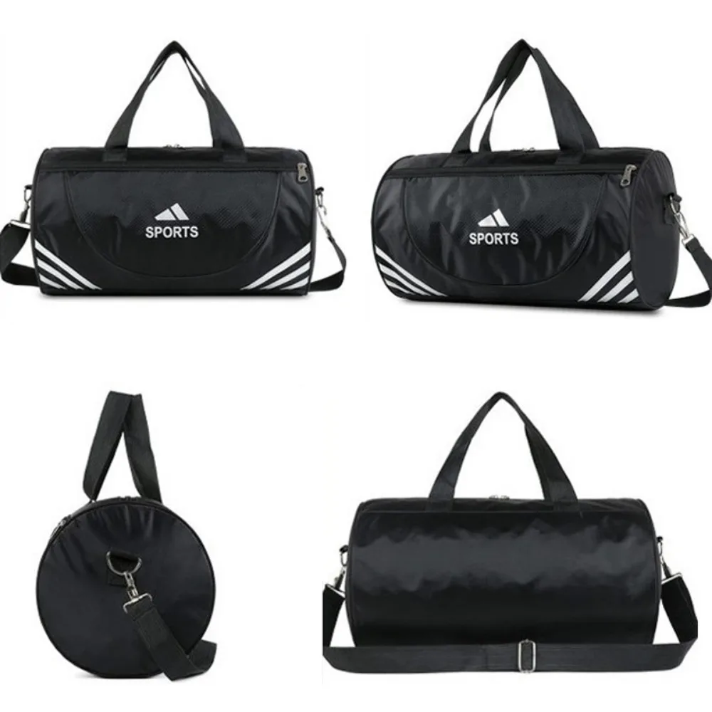 Men Women Sports Gym Bag Travel Fashion Unisex Outdoor Yoga Training Fitness Leisure Bag Black Swimming Handbag