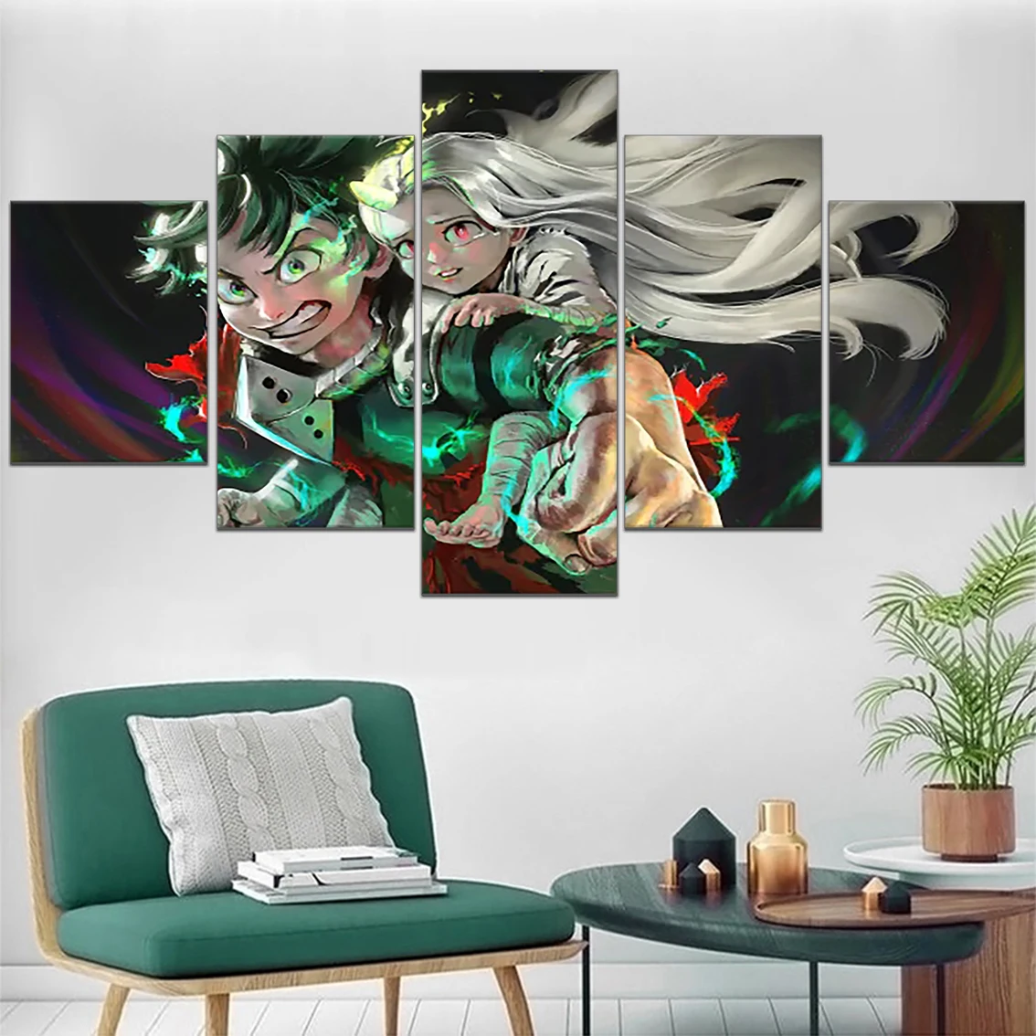 

My Hero Academia Anime HD Prints Izuku Midoriya Eri Poster 5 Pieces Canvas Painting Wall Art Pictures Modular Modern Home Decor