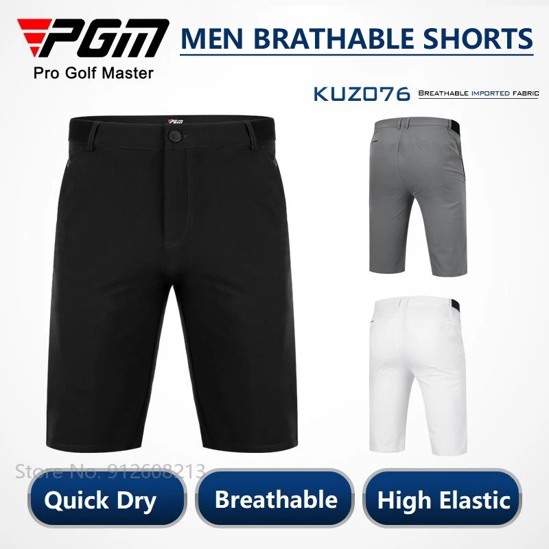 

PGM Men Summer Golf Shorts Quick Dry Golf Shorts Breathable Elastic Short Trousers Casual Sports Bottoms Fitness Clothes 2XS-3XL