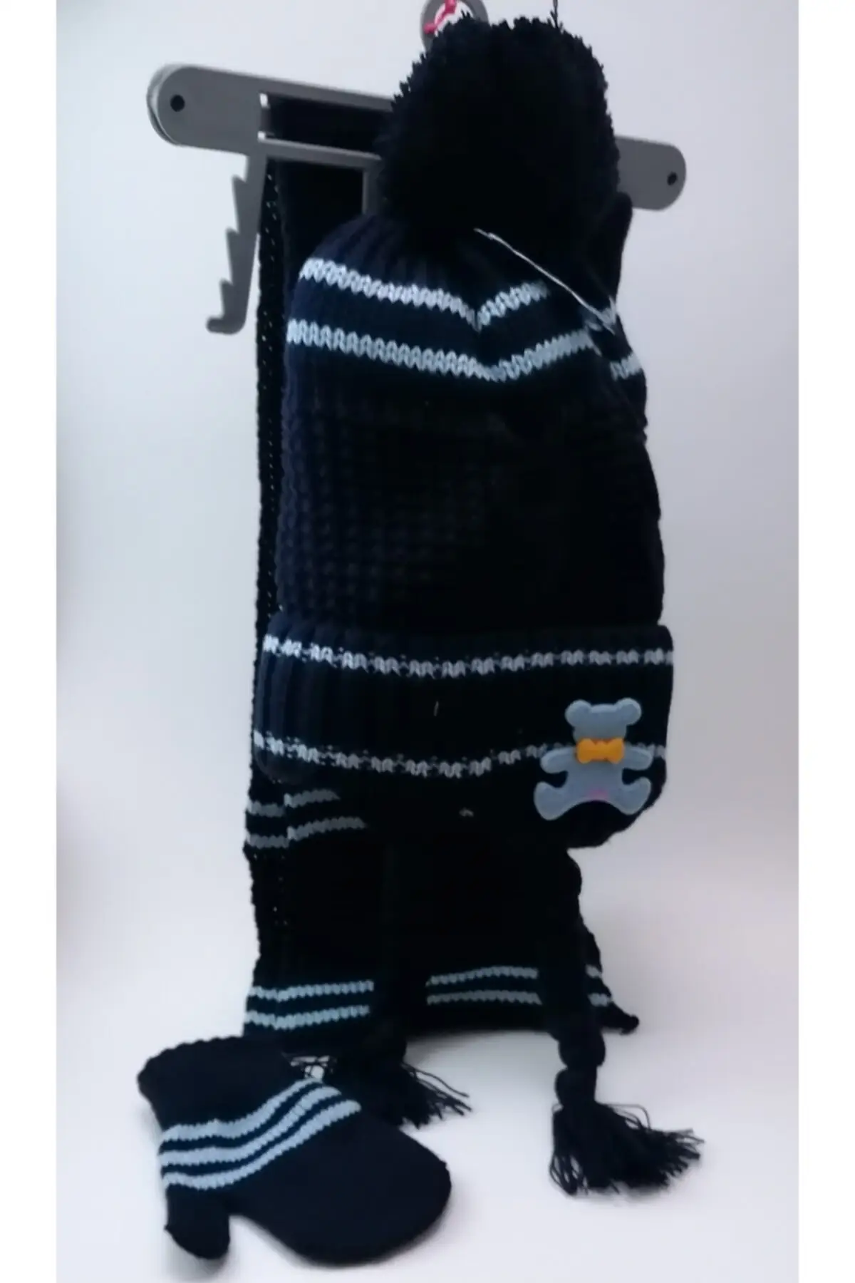 

Комплект из шарфа, шапки и перчаток, детский шарф, берет и перчатки