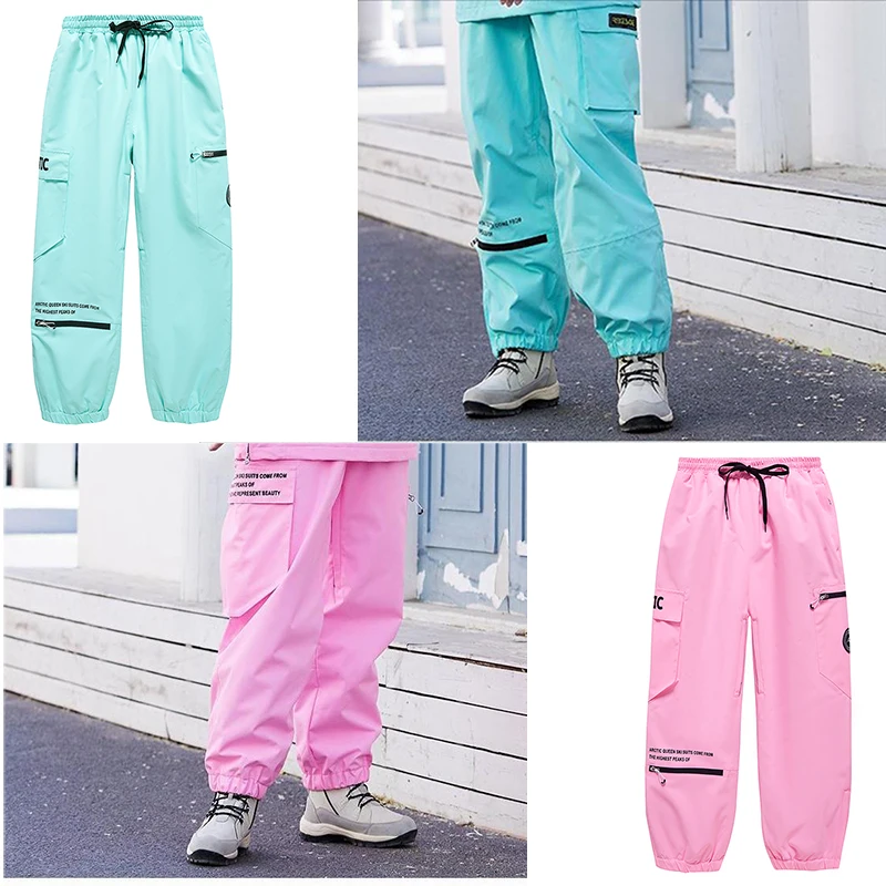 Winter Pants Women And Men Outdoor Pants Waterproof Windproof Breathable Men Ski Pants  Warm Women Ski Trousers Snow Trousers