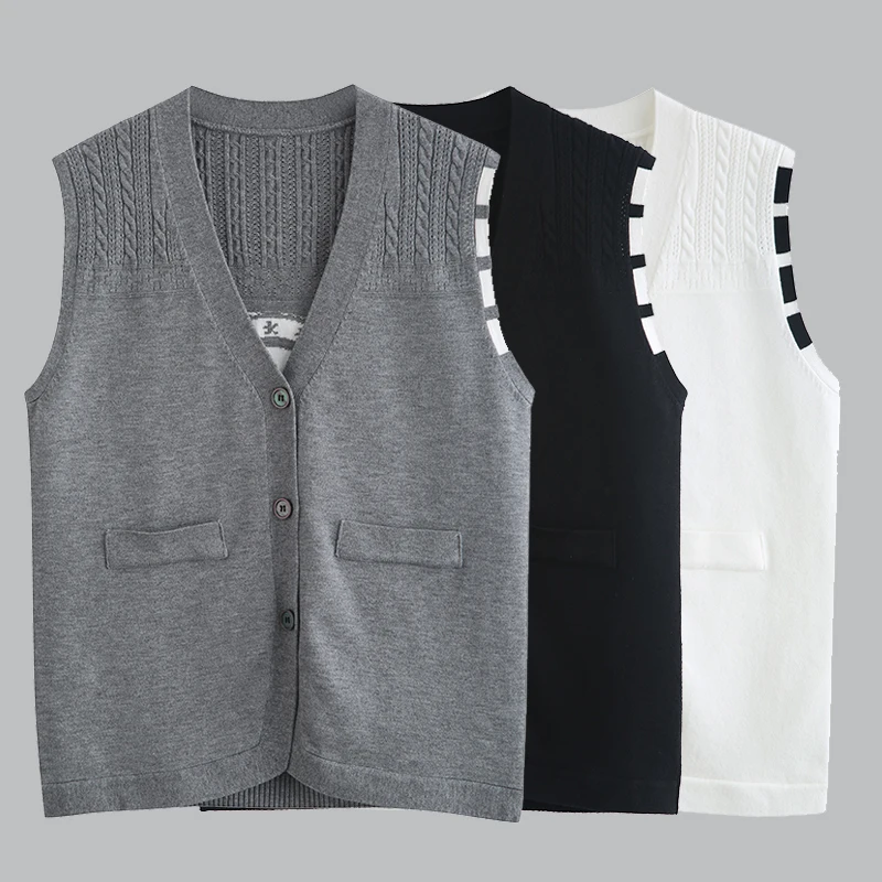 

Y2k Cardigan 2023 Korean Fashion Sweaters Fall Winter Knitwears Tops For Women New Vest Kawaii Women Clothing Sleeveless Clothes