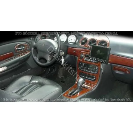 Накладки салона под дерево карбон алюминий для Chrysler LHS 1999-1999. Комплект L181. |