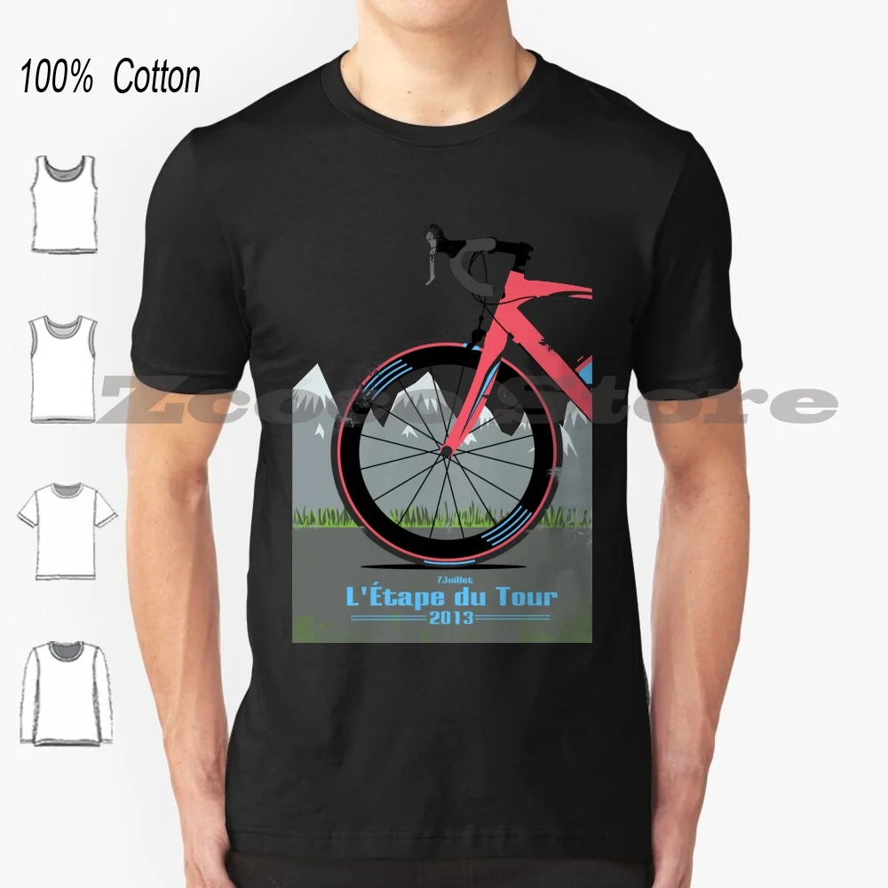 Фото Футболка Du Tour Bike мягкая из 100% хлопка для мужчин и женщин, модная одежда с фиксированным механизмом для французских прогулок и городских вело... №1