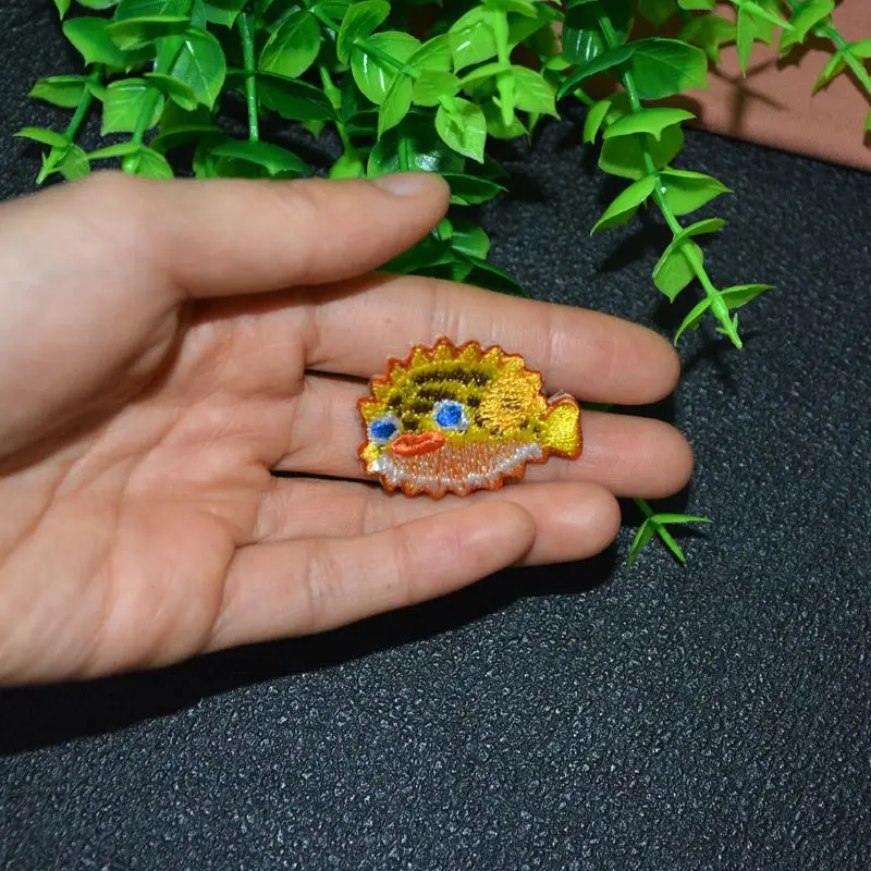 Морские животные дельфин Кит патчи для утюга вышитые нашивки одежды наклейки