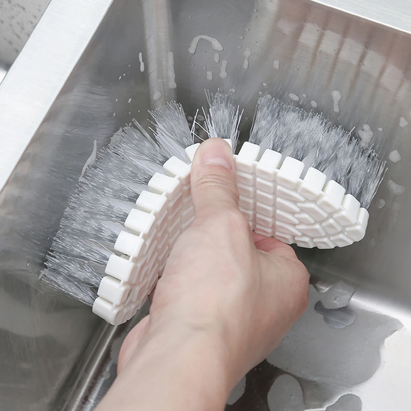 

Washing Brush For Kitchen Bathroom Creative Bendable Plastic Cleaning Brush Clean Sink Bathtub Household Laundry Brush Pot Brush